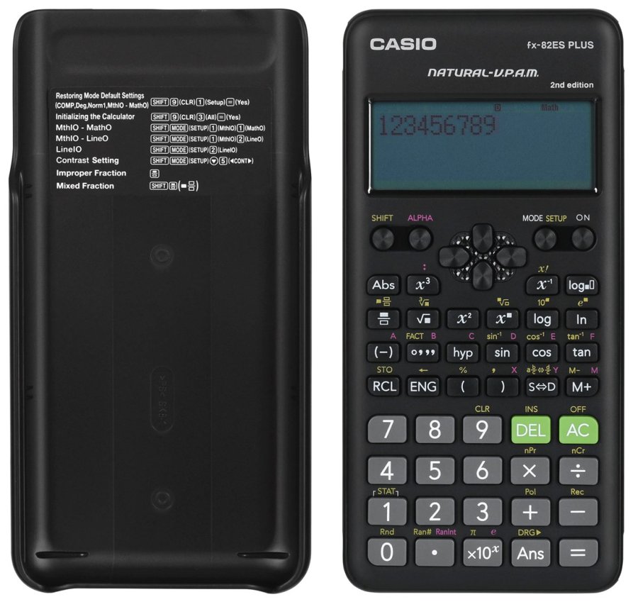 Casio FX-82ES PLUS-2 regnemaskine Lomme Videnskabelig Sort #3