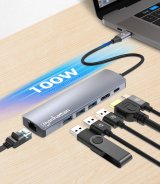 Manhattan 153959 dockingstation Ledningsf�rt USB 3.2 Gen 1 (3.1 Gen 1) Type-C S�lv #8