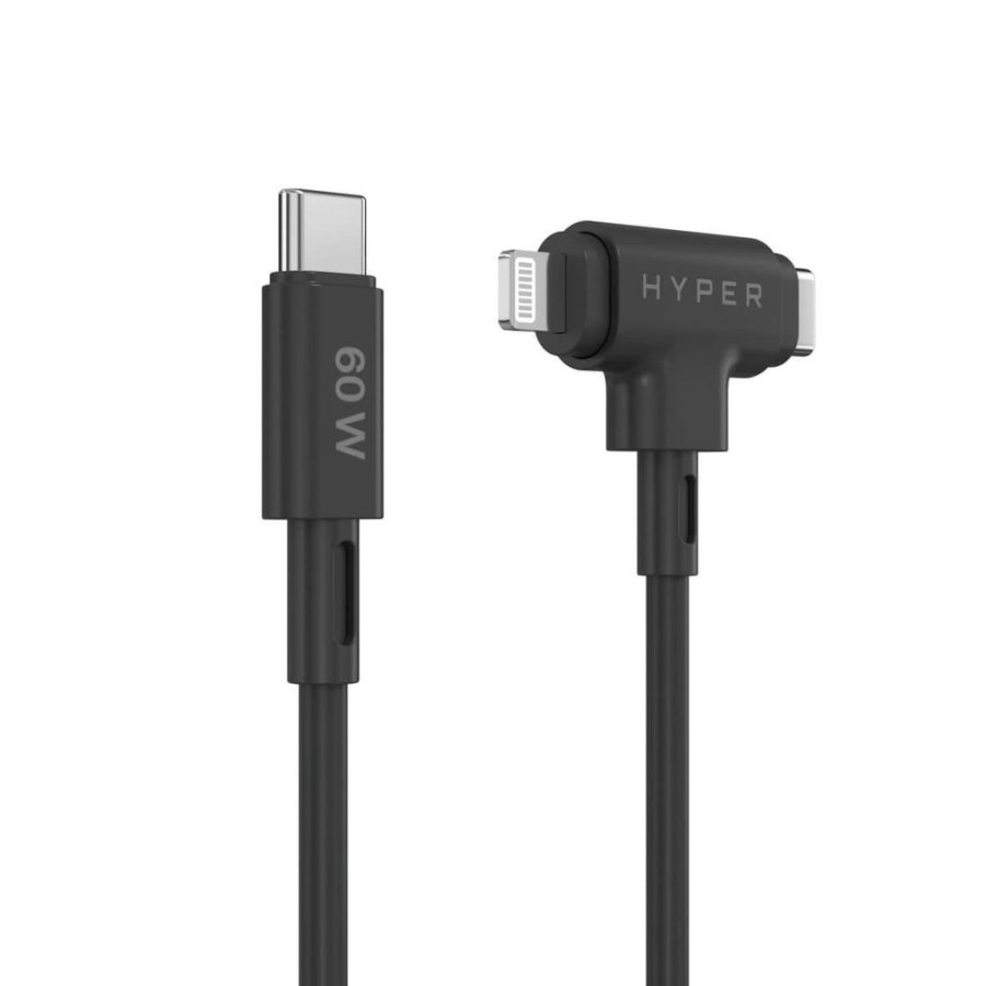 HYPER HyperJuice USB-kabel USB 2.0 1,5 m USB C USB C/Lightning Sort #5