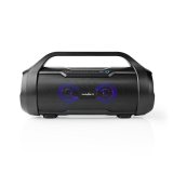 Bluetooth Party Boombox | 6 timer | 2.0 | 120 W | Medieafspilning: AUX / Micro SD / USB | IPX5 | Kan parres | Brehndtag | Fest lys | Sort #1