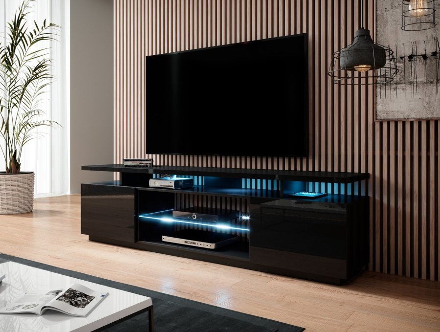 RTV-kabinet EVA 180x40x56 sort blankt #2