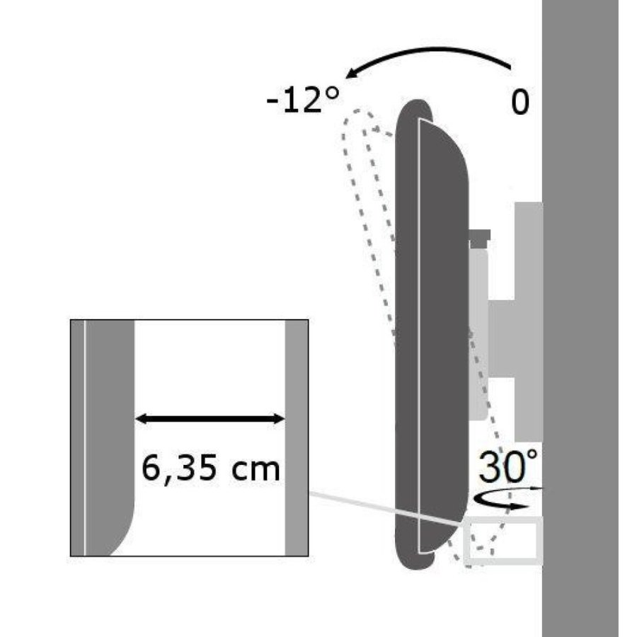 Techly ICA-LCD 2900B tv-beslag 94 cm (37