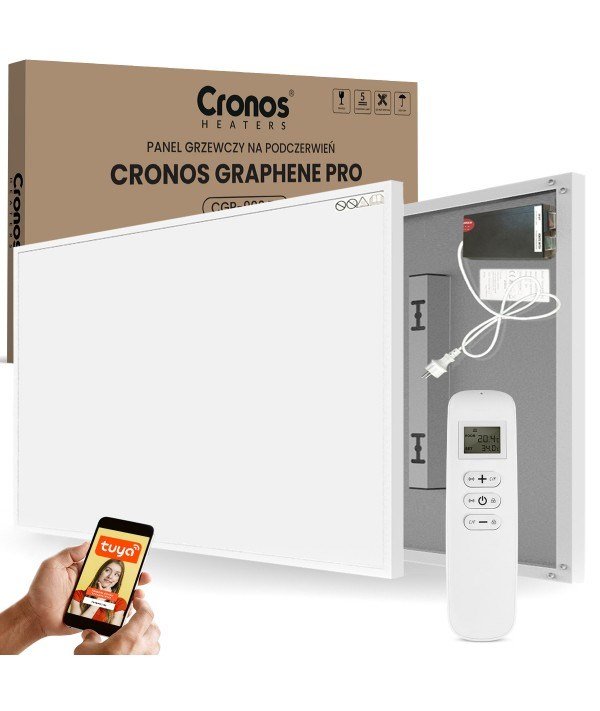 Cronos Grafen Pro CGP-700TWP 700W infrardt varmelegeme med WiFi og fjernbetjening #1