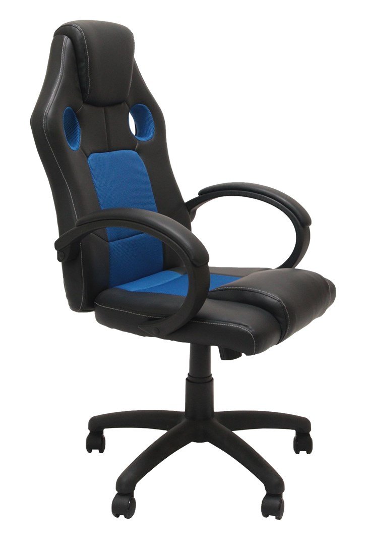 Topeshop FOTEL ENZO NIEB-CZAR Computermbel og kontorstol Polstret sde Polstret rygln #1