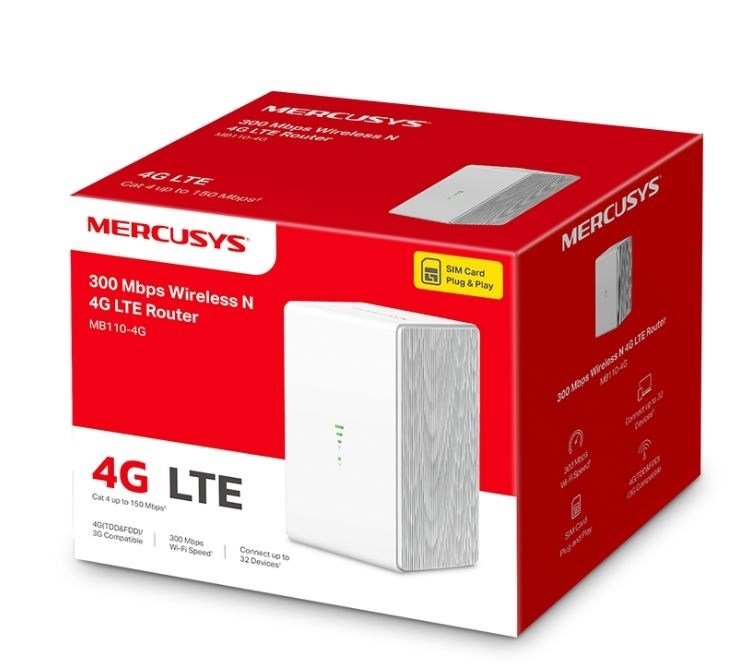 Mercusys MB110-4G trdls router Ethernet Enkelt band (2,4 GHz) Hvid #8