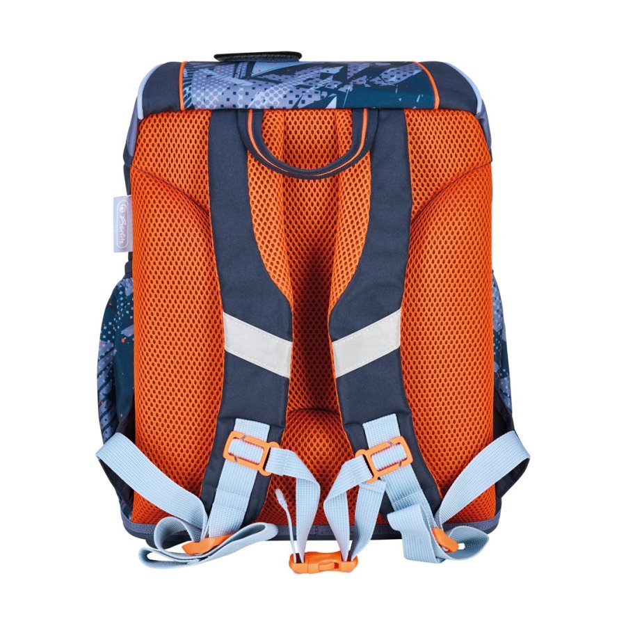 Herlitz UltraLight Plus TechMech skoletaskes�t Dreng Polyester Bl�, Orange #6