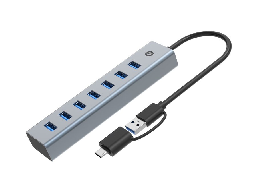 Conceptronic HUBBIES21G interface hub USB 3.2 Gen 1 (3.1 Gen 1) Type-A 5000 Mbit/s Gr� #1