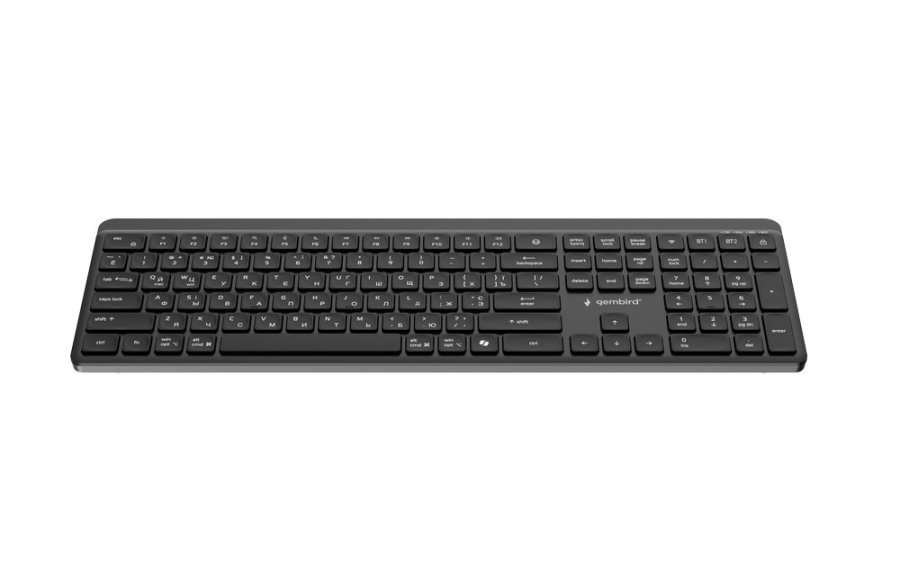 Gembird KB-WPS-03 tastatur Kontor RF tr�dl�s + Bluetooth QWERTY US International, Ukrainsk, Russisk Sort #15