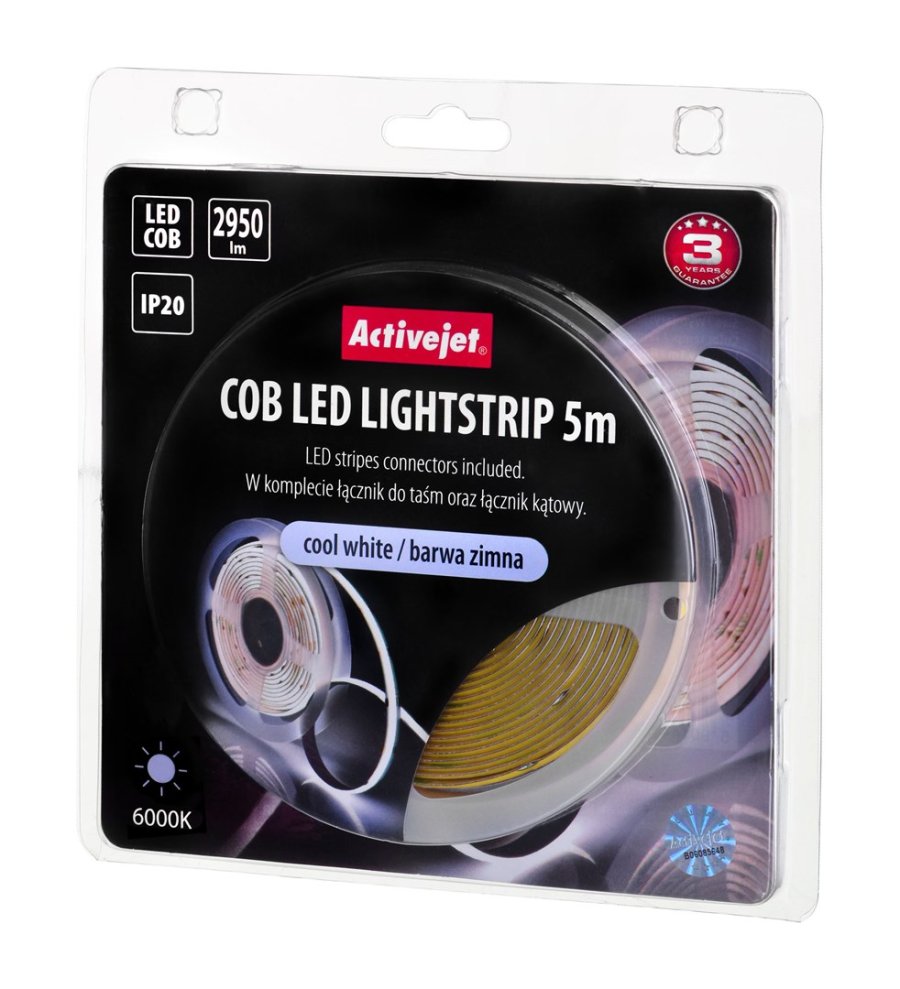 Activejet AJE-COB 5m zim led strips Universal stribelys Indendrs #2