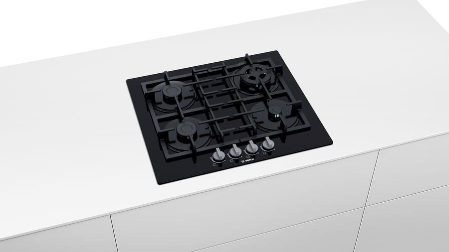 Bosch Serie 4 PNH6B6B90 kogeplade Sort Indbygget 60 cm Gaskomfur 4 zone(s) #16