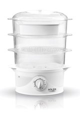 Adler AD 633 dampkoger 3 kurv(e) Hvid Fritstende 800 W #1