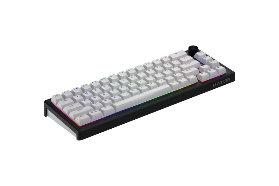 HATOR Skyfall Wireless 65 tastatur Spil USB + RF Wireless + Bluetooth QWERTY US engelsk Sort, Hvid #4