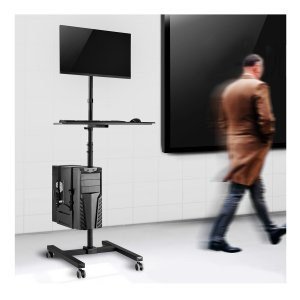 Maclean MC-793 multimedie vogn & stand Sort Universel Multimedie trolley #4