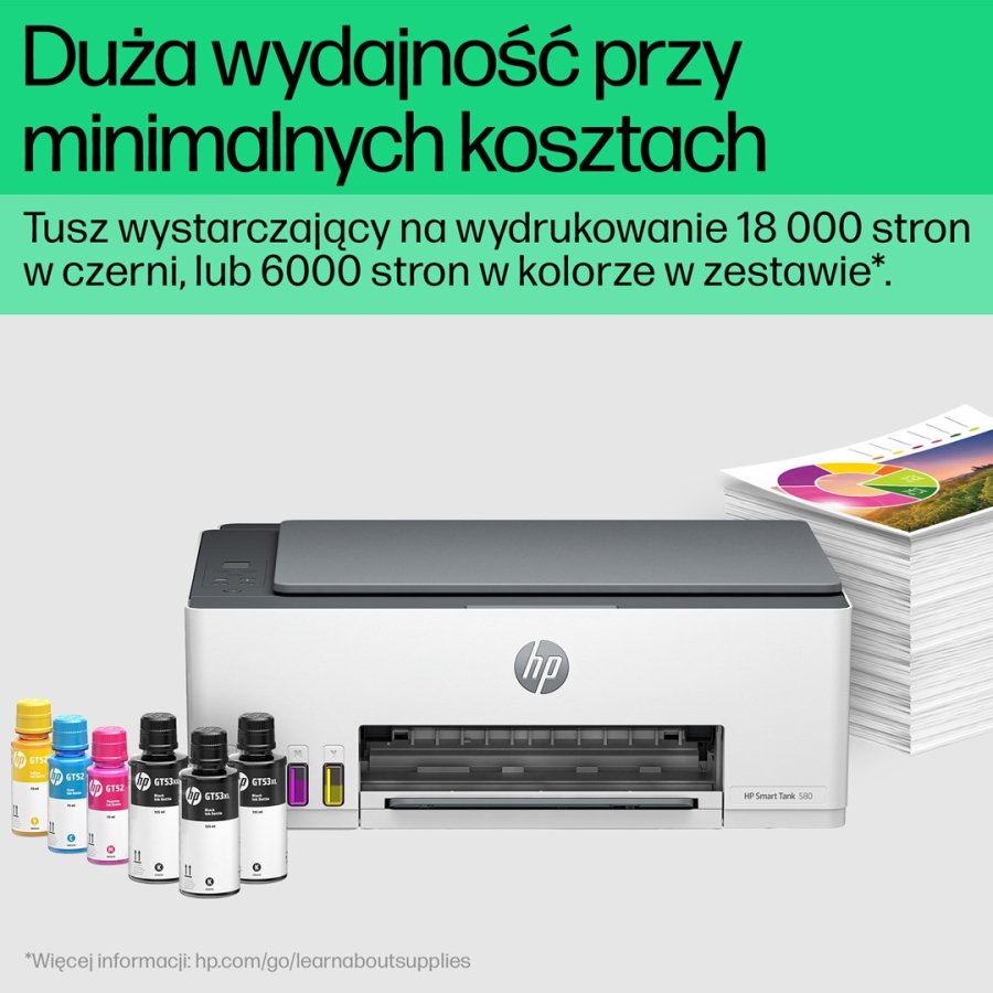 HP Smart Tank 580 All-in-One Printer, Home and home office, Print, copy, scan, Wireless; High-volume printer tank; Print from phone or tablet; Scan to PDF #7