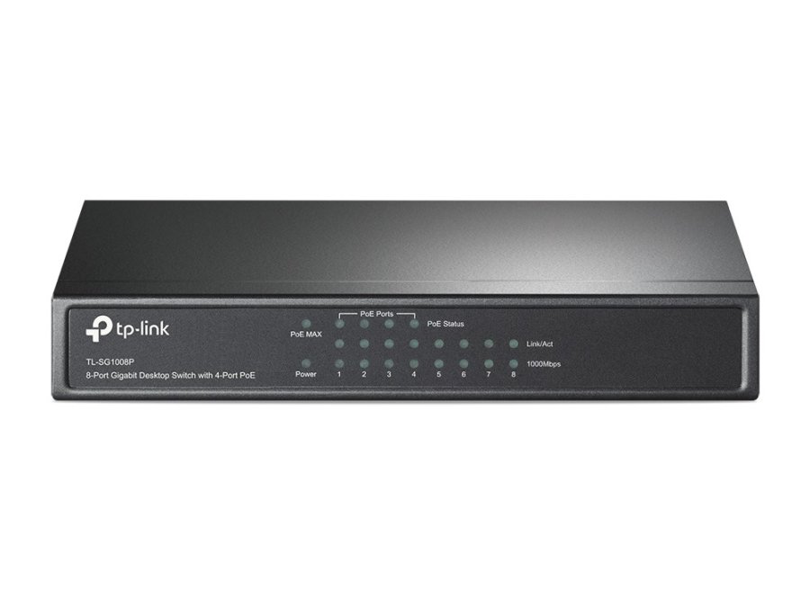 TP-Link TL-SG1008P netv�rksswitch Ikke administreret Gigabit Ethernet (10/100/1000) Str�m over Ethernet (PoE) Hasseln�d #1