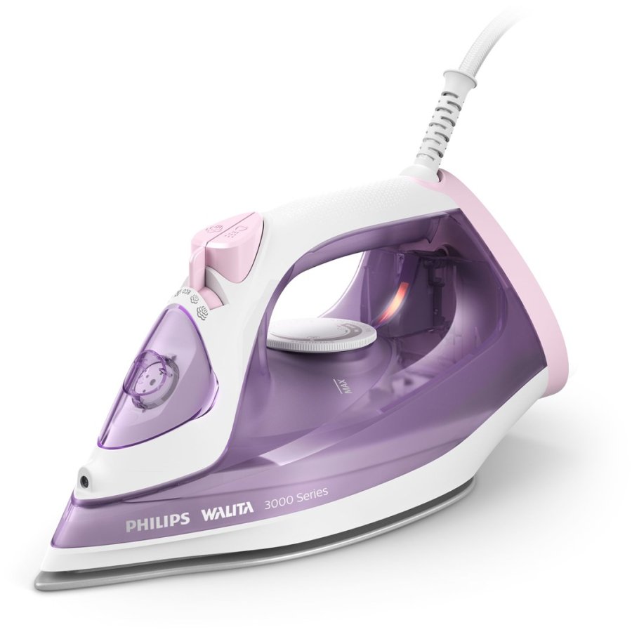 Philips 3000 series DST3010/30 strygejern Dampstrygejern Keramisk strygesl 2000 W Lilla, Hvid #1