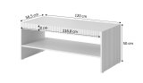 PAFOS bnk/bord 120x60x50 cm Sort mat #3