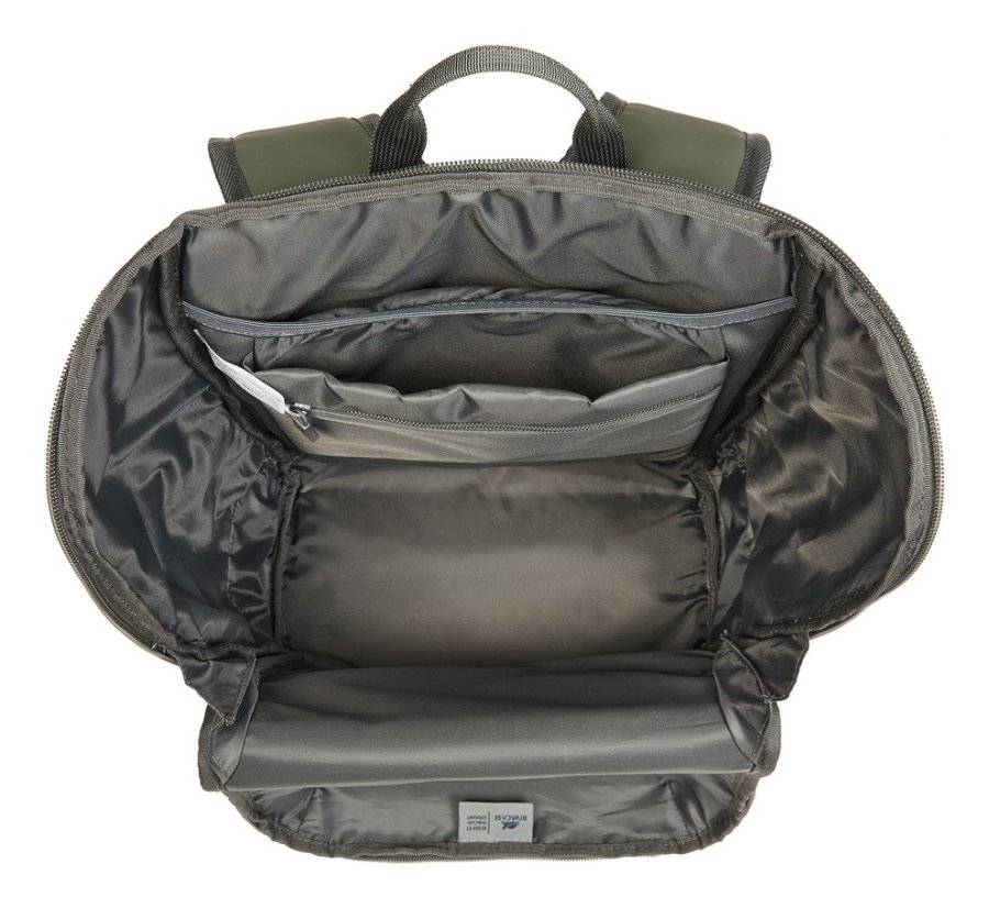 Rivacase Eden rygs�k Rejserygs�k Oliven PU-l�der, Polyester, Genanvendt polyethylenterephthalat (rPET) #11