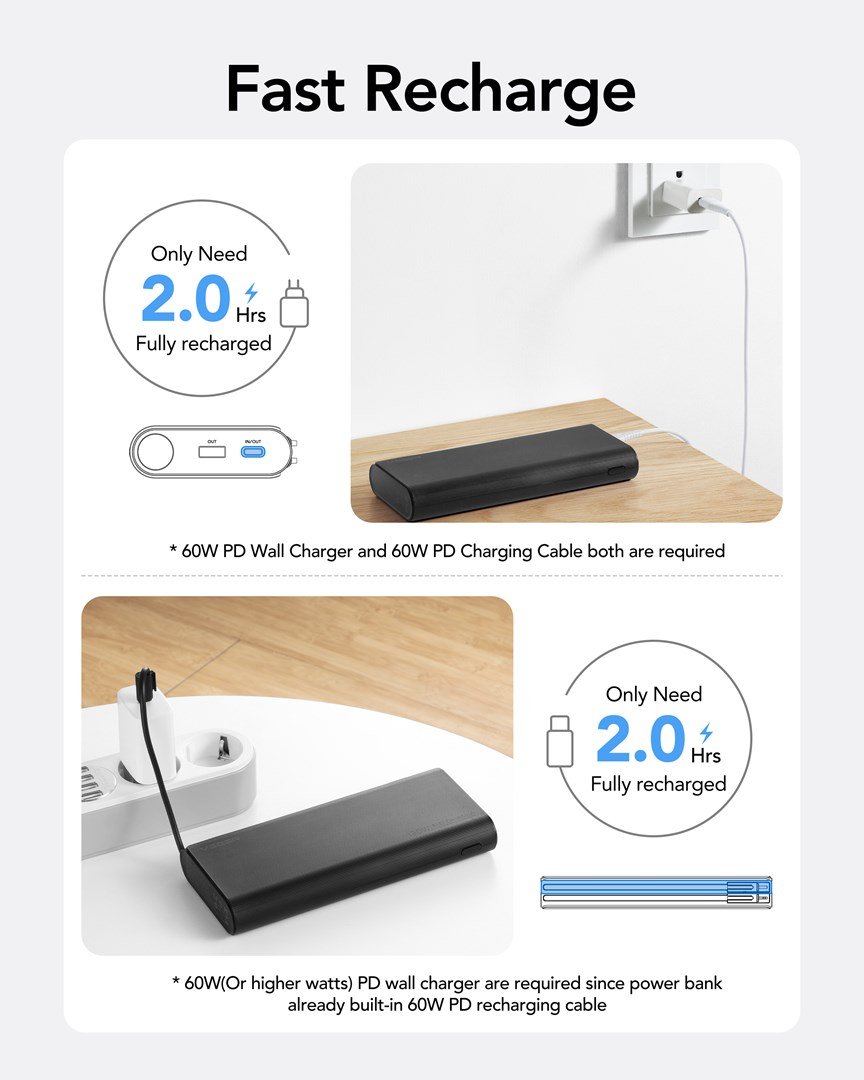 VEGER TC130 powerbank Lithium-Ion (Li-Ion) 25000 mAh Sort #5