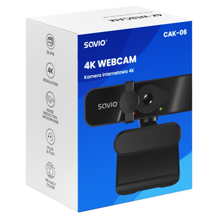 Savio CAK-06 webcam 3840 x 2160 pixel USB Sort #5