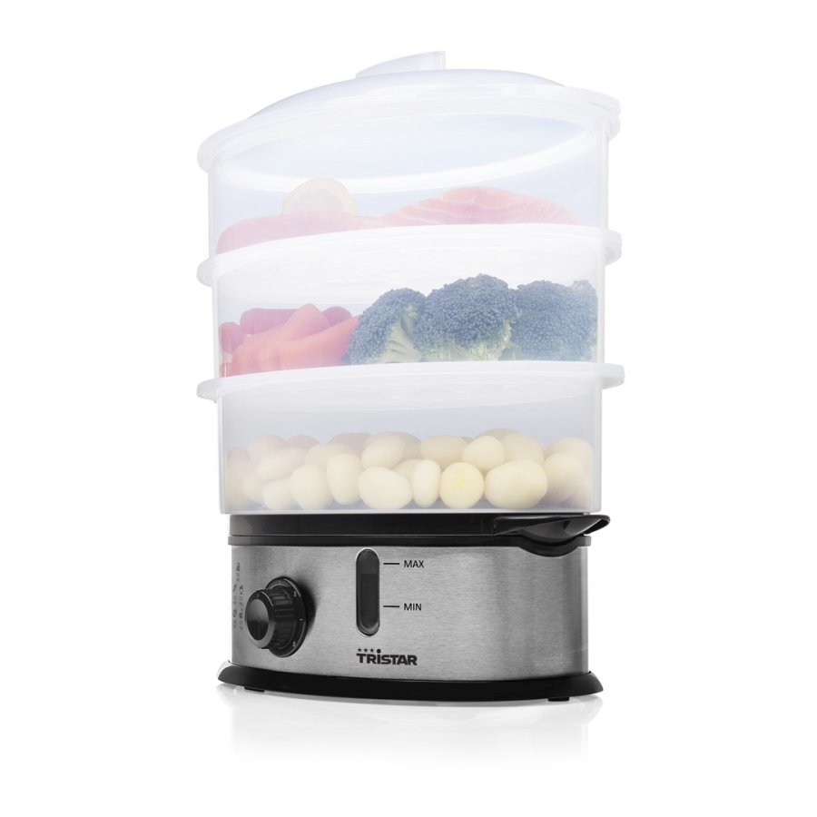 Tristar VS-3914 dampkoger 3 kurv(e) Bordplade 1200 W Sort, Rustfrit stl, Gennemsigtig #34