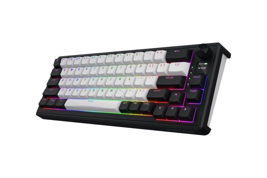 HATOR Skyfall 65 MAG ULTIMA 8K wireless tastatur Spil USB + RF Wireless + Bluetooth QWERTY US engelsk Sort, Hvid #2