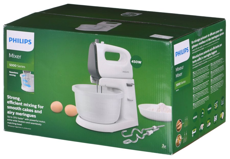 Philips 5000 series 450 W, 5 hastigheder + turbo, automatisk drevet 3 l skl, mixer #31
