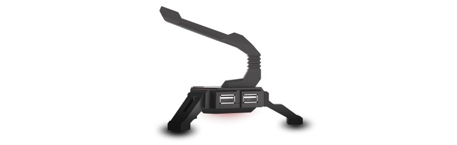 GENESIS VANAD 300 MOUSE BUNGEE CABLE HOLDER + USB HUB #1