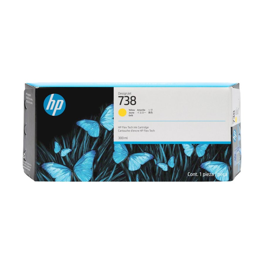 HP 738 300-ml Yellow DesignJet Ink Cartridge #1