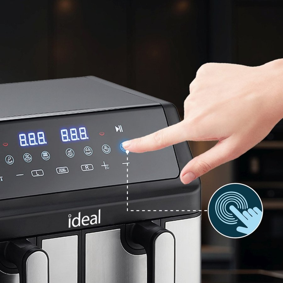 IDEAL fritéza bez tuku, dvojitá horizontální 9l, 8 funkcí - včetně sušení potravin #3