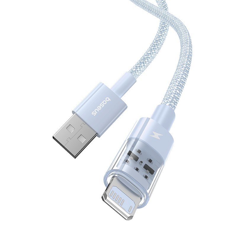 Baseus Gem USB til IP 2.4A hurtigopladningskabel 2 m Bl #2