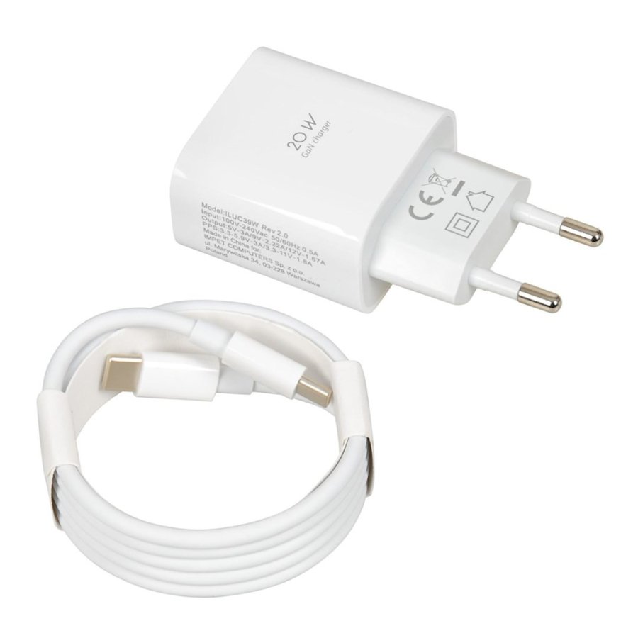 iBox ILUC39W oplader til mobil enhed Universel Hvid Vekselstrm Hurtig opladning Indendrs #1