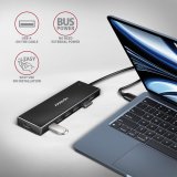 Axagon HUE-F7A 7x USB 3.2 Gen 1 ALU FLAT hub micro power IN 1m USB-A USB 3.2 Gen 1 (3.1 Gen 1) Type-A 5000 Mbit/s Sort #4