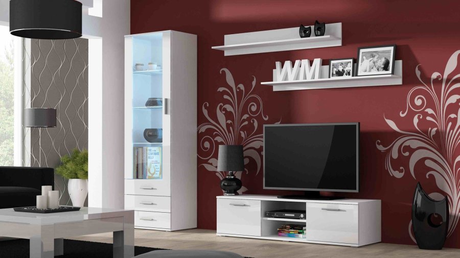 Cama SOHORTV140BI/BI TV stativ & underholdningscenter 1 hylder #2