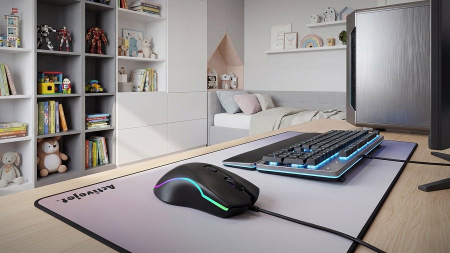 Kablet USB-mus med opvarmning Activejet AMY-W390 #10