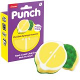 Vileda Punch fleksibel skuresvamp, citron, 1 stk. #1