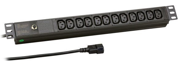 EFB Elektronik EK631CC.1 str�mforsyningsenhed (PDU) 12 AC stikkontakt(er) 1U Sort #1