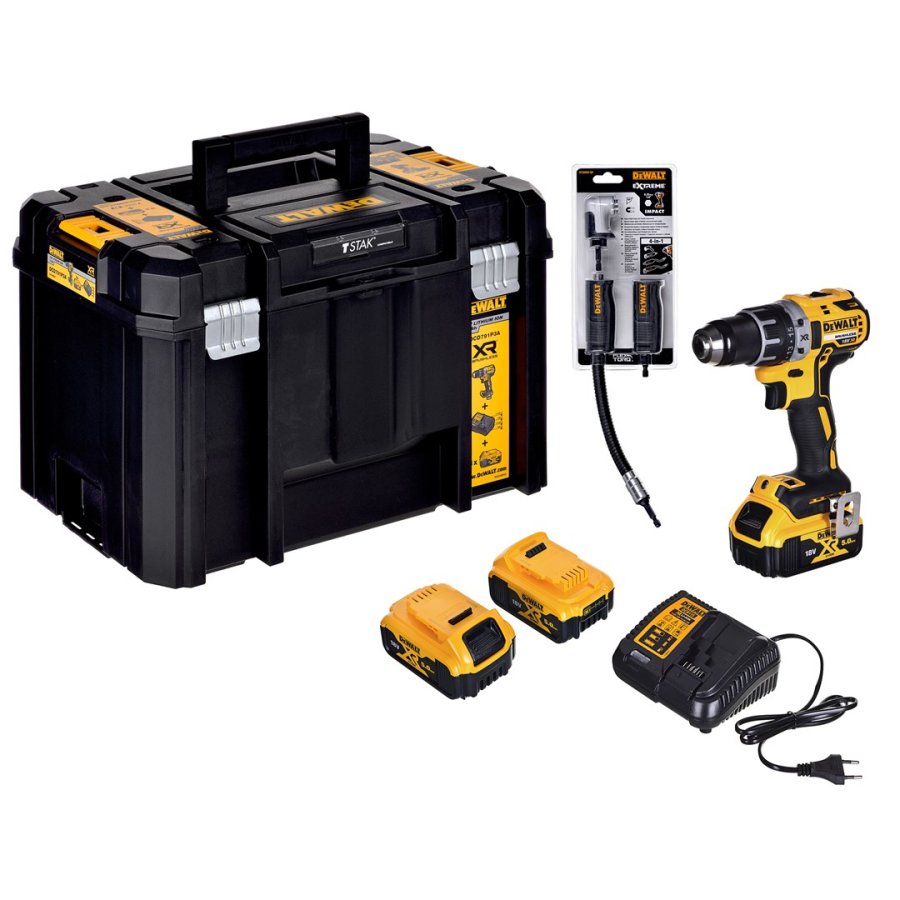 18V akku-skruetrkker + vinkelbits DCD791P3A DEWALT #1