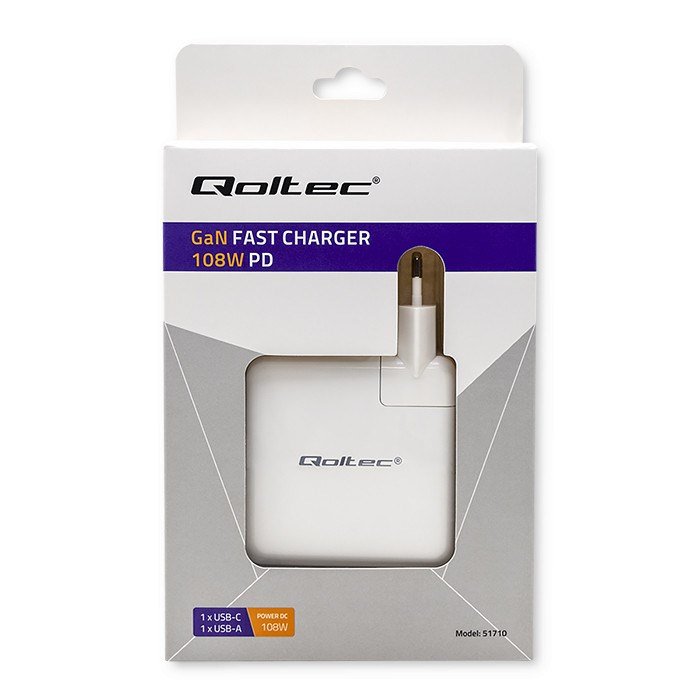 Qoltec 51710 oplader til mobil enhed Universel Hvid Vekselstrm Hurtig opladning Indendrs #8