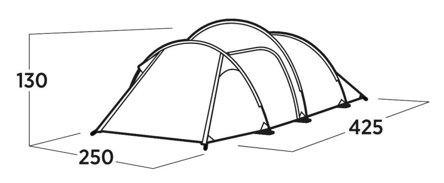 Easy Camp Hemsedal 4 Gr�n Tunneltelt #5