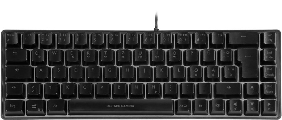Deltaco Gaming DK240, Mini RGB Membran 60 % tastatur, halvgennemsigtigt etui, sort #3