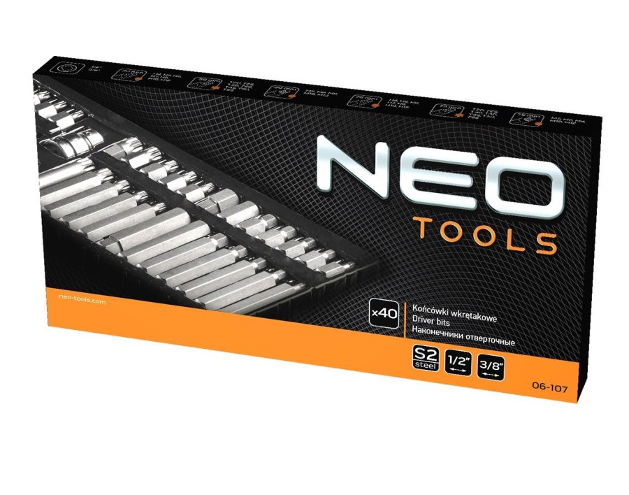 NEO TOOLS bits�t, 40 dele #2