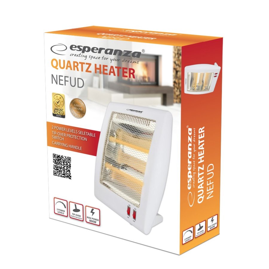 Esperanza EHH010 Elektrisk kvartsvarmer 400W/800W Hvid #5