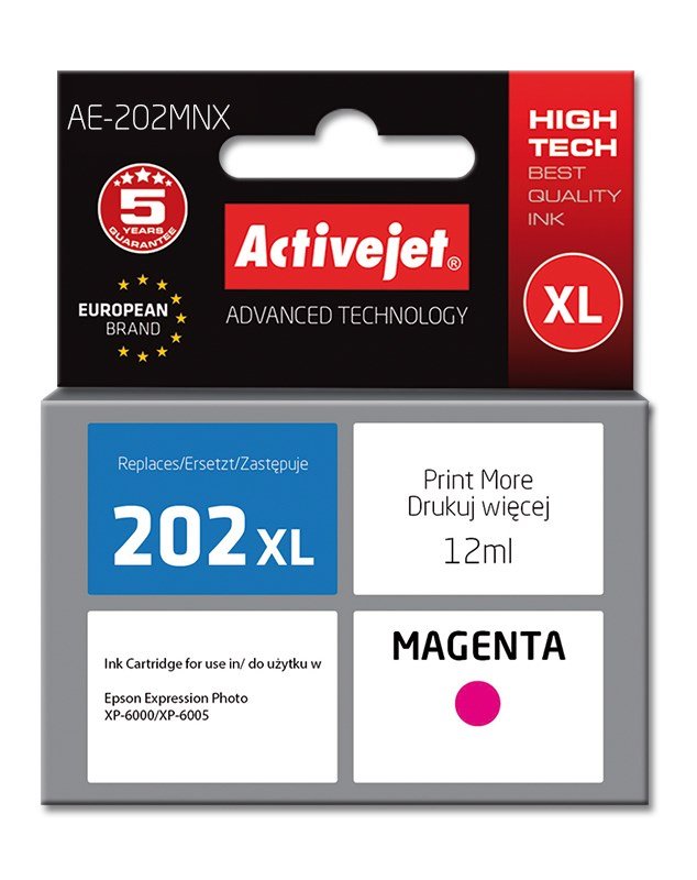 Activejet AE-202MNX Ink (erstatning Epson 202XL H34010; Supreme; 12 ml; rd) #1