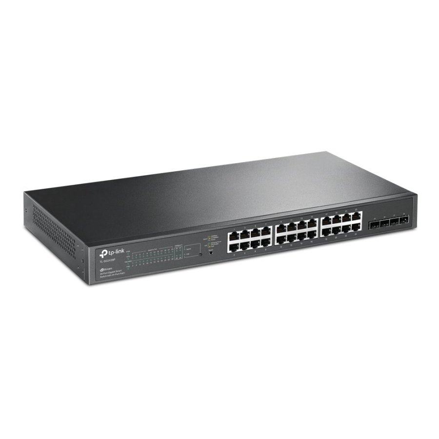 TP-Link JetStream TL-SG2428P netv�rksswitch Administreret L2/L2+ Gigabit Ethernet (10/100/1000) Str�m over Ethernet (PoE) 1U Sort #1