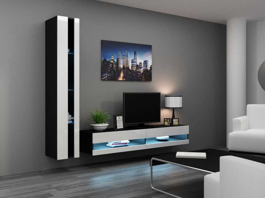 Cama RTVVIGO140N c/b TV stativ & underholdningscenter 2 hylder #4