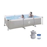 AVENLI-sv�mmebassin med stel, gr�, 300x207x66 #1