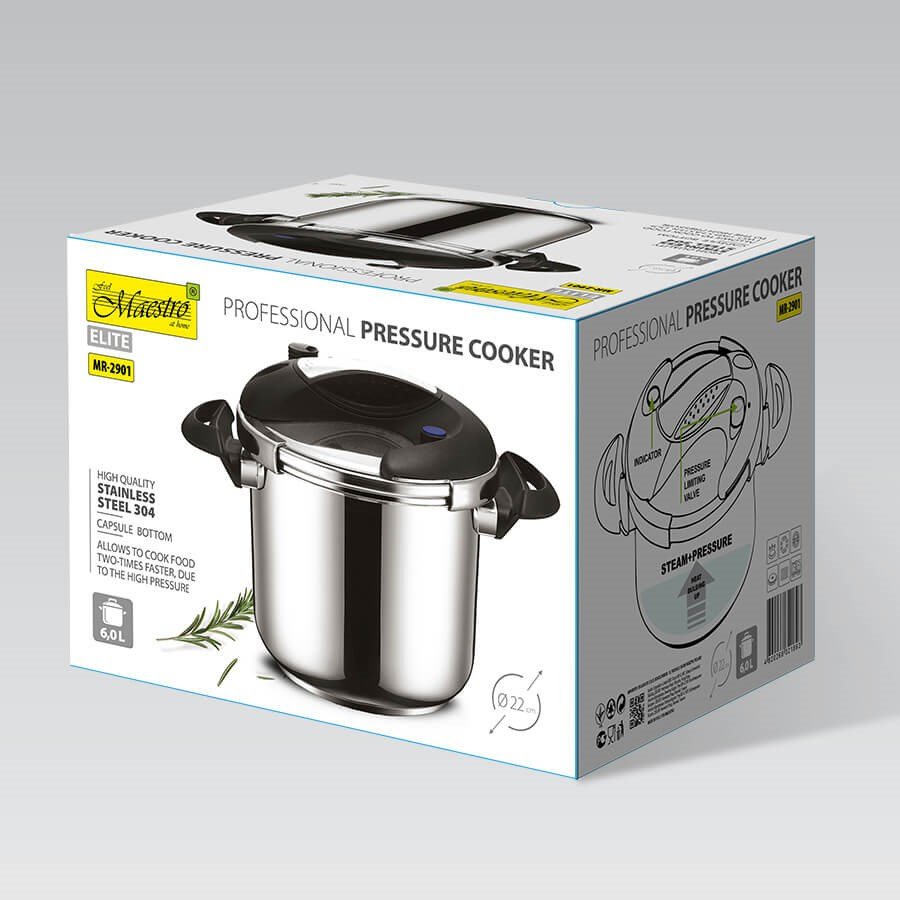 MAESTRO MR-2901 Trykkoger 22 cm 6 l Slv #10