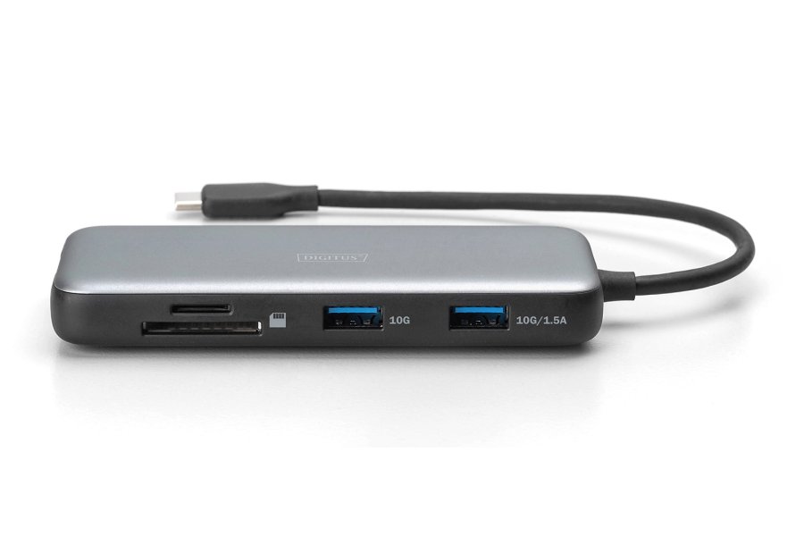 Digitus DA-70914 dockingstation Ledningsfrt USB 3.2 Gen 2 (3.1 Gen 2) Type-C Sort, Gr #3