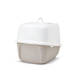 SAVIC Nestor Jumbo Hvid - Kaffebrun - lukket kattebakke - 66,5x48,5x46,5 cm - 1 stk. #2